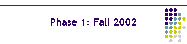 Phase 1: Fall 2002