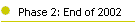 Phase 2: End of 2002